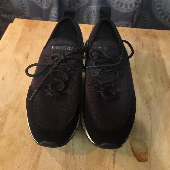 Diesel Men's Black and White sneakers size US 8.5 EUR 42 JPN 26.5 - Picture 5 of 10